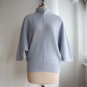 Club Monaco Powder Blue Cashmere Mock Neck Sweater
